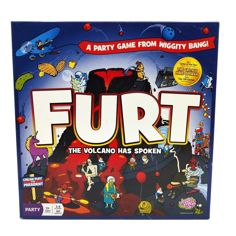 FURT The Volcano Has Spoken Fun Outrageous Adult Party Board Game 100% Complete